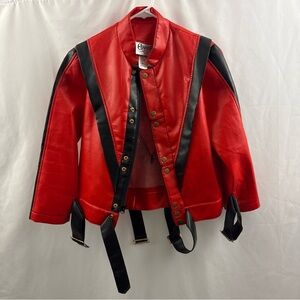 Michael Jackson Official Thriller Jacket Sz L  KIDS Costume Cosplay Faux Leather